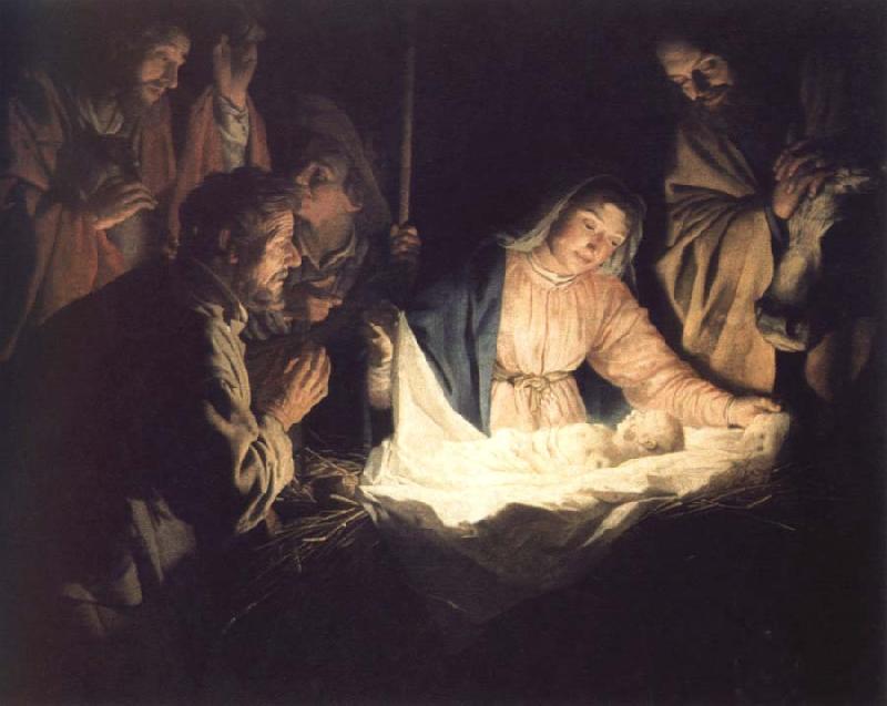 Gerrit van Honthorst adoration of the shepherds oil painting image